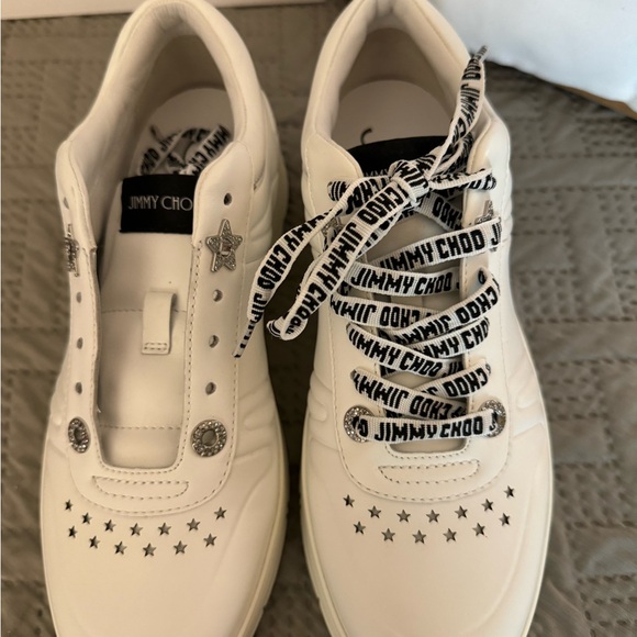 Jimmy Choo New all white Sneakers size 8us (38EU) - Picture 2 of 14